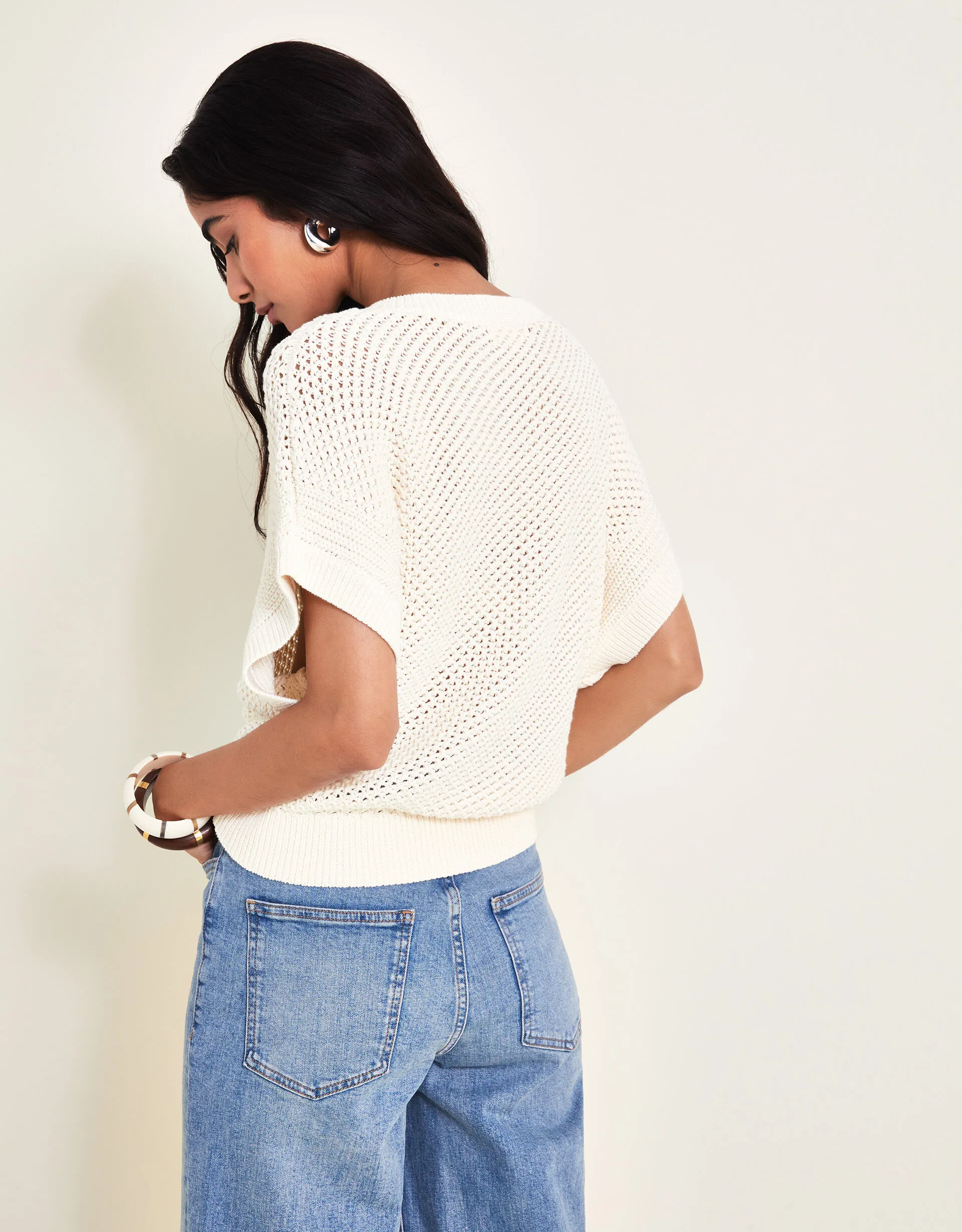 Sia Short Sleeve Jumper Ivory