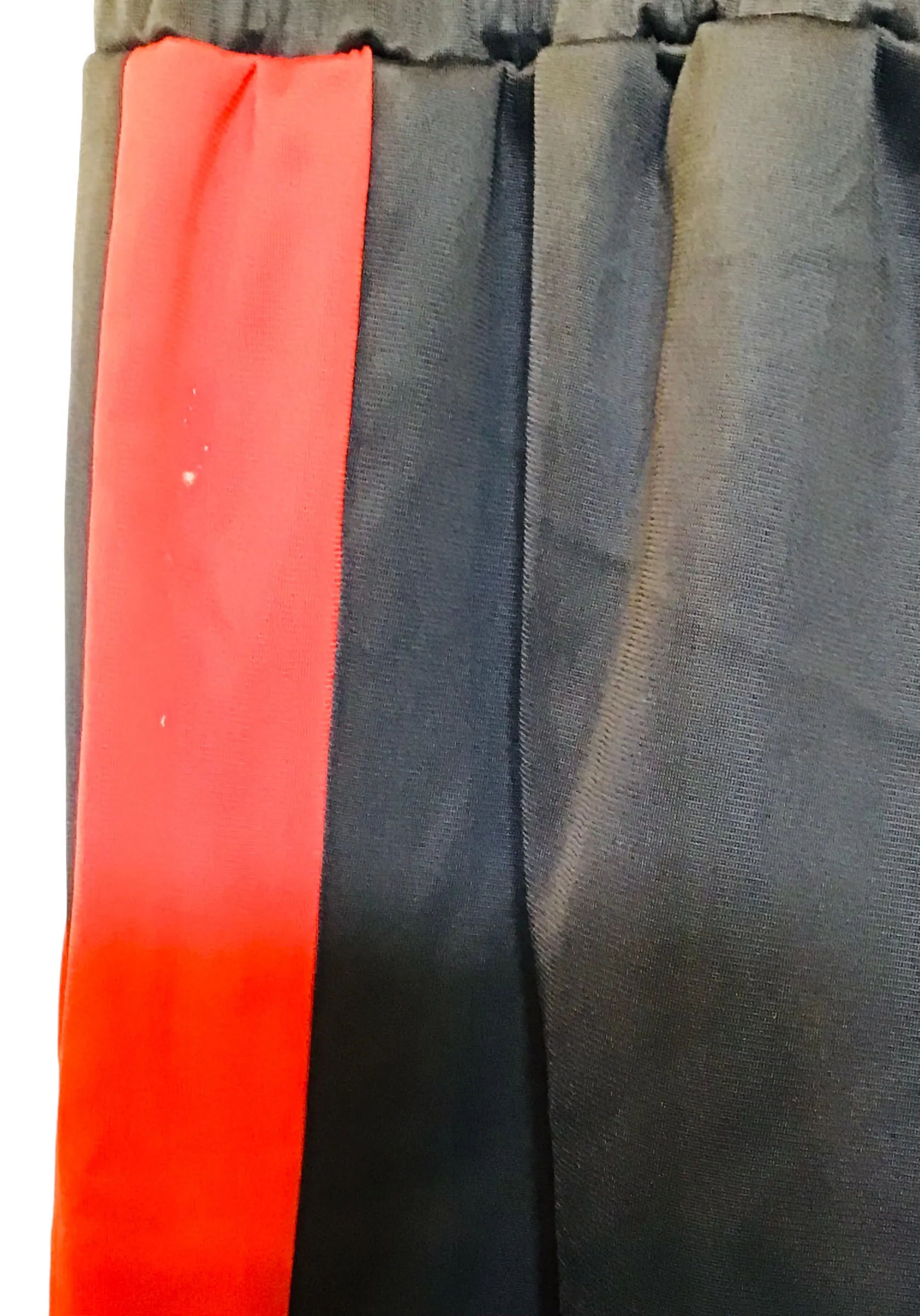 Single Striped Red and Black Pocketed Joggers (Size S)