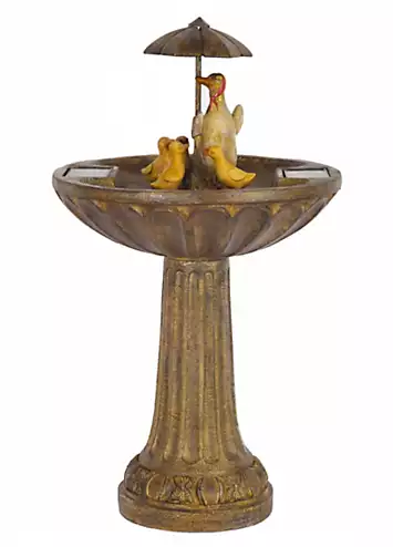 Smart Garden Solar Powered Duck Family Umbrella Garden Bird Bath Fountain | Kaleidoscope