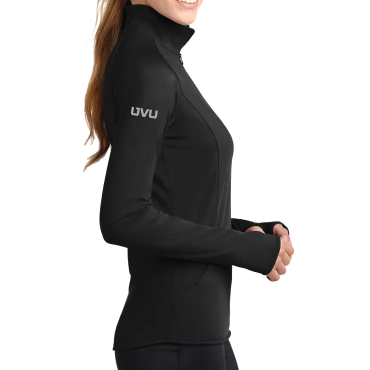 Sport-Tek Ladies Mono-Reflective 1/2 Zip Pullover