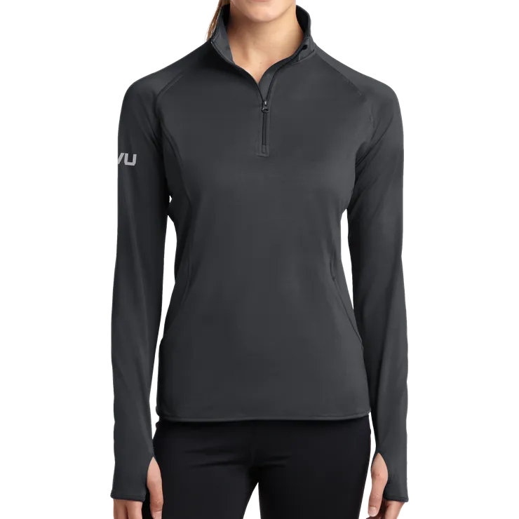 Sport-Tek Ladies Mono-Reflective 1/2 Zip Pullover