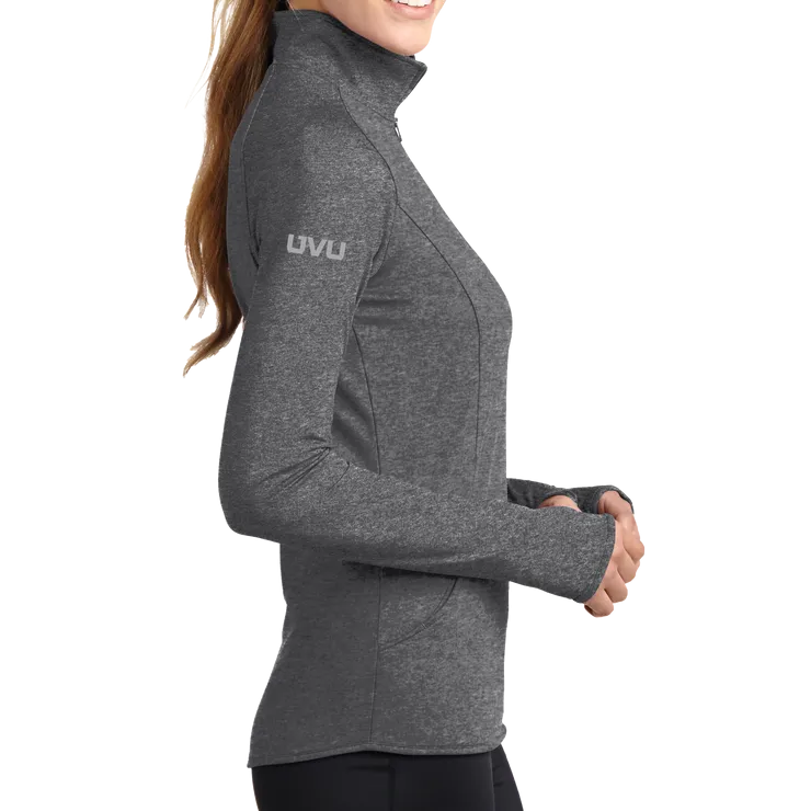 Sport-Tek Ladies Mono-Reflective 1/2 Zip Pullover