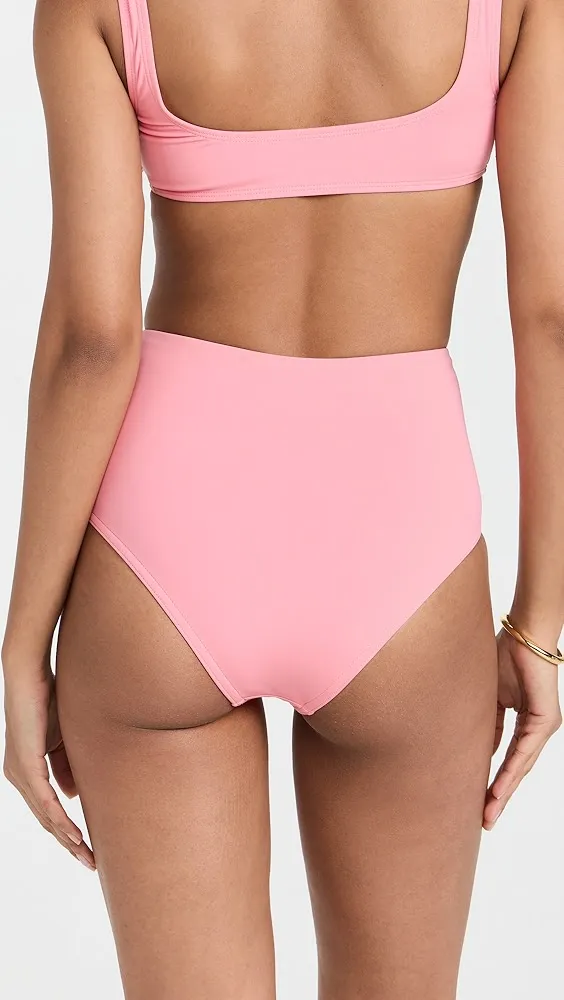 STAUD   Declan High Rise Bikini Bottoms 