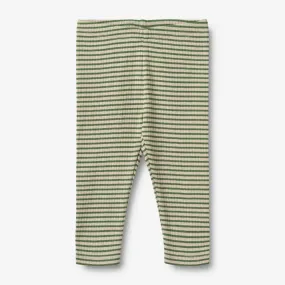 Striped Leggings Jules - elm green stripe