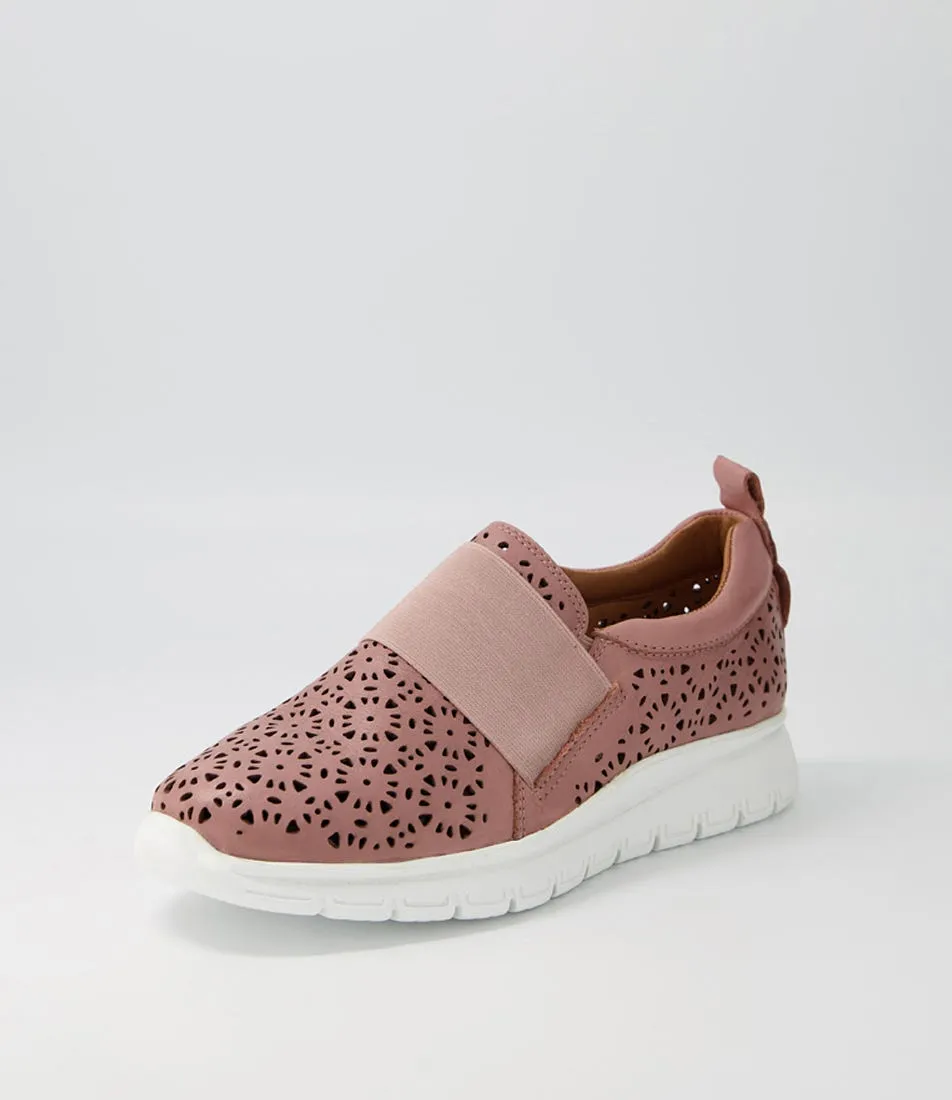 SUPERSOFT Delish Warm Rose Leather Elastic Sneakers