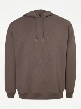 Taupe Quilted Textured Hoodie | Men | George at ASDA