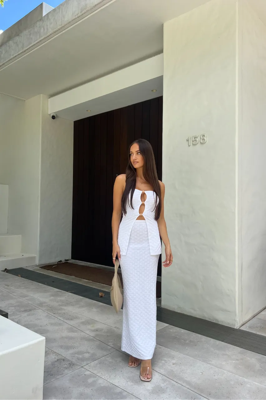 TAYA MAXI SKIRT - WHITE