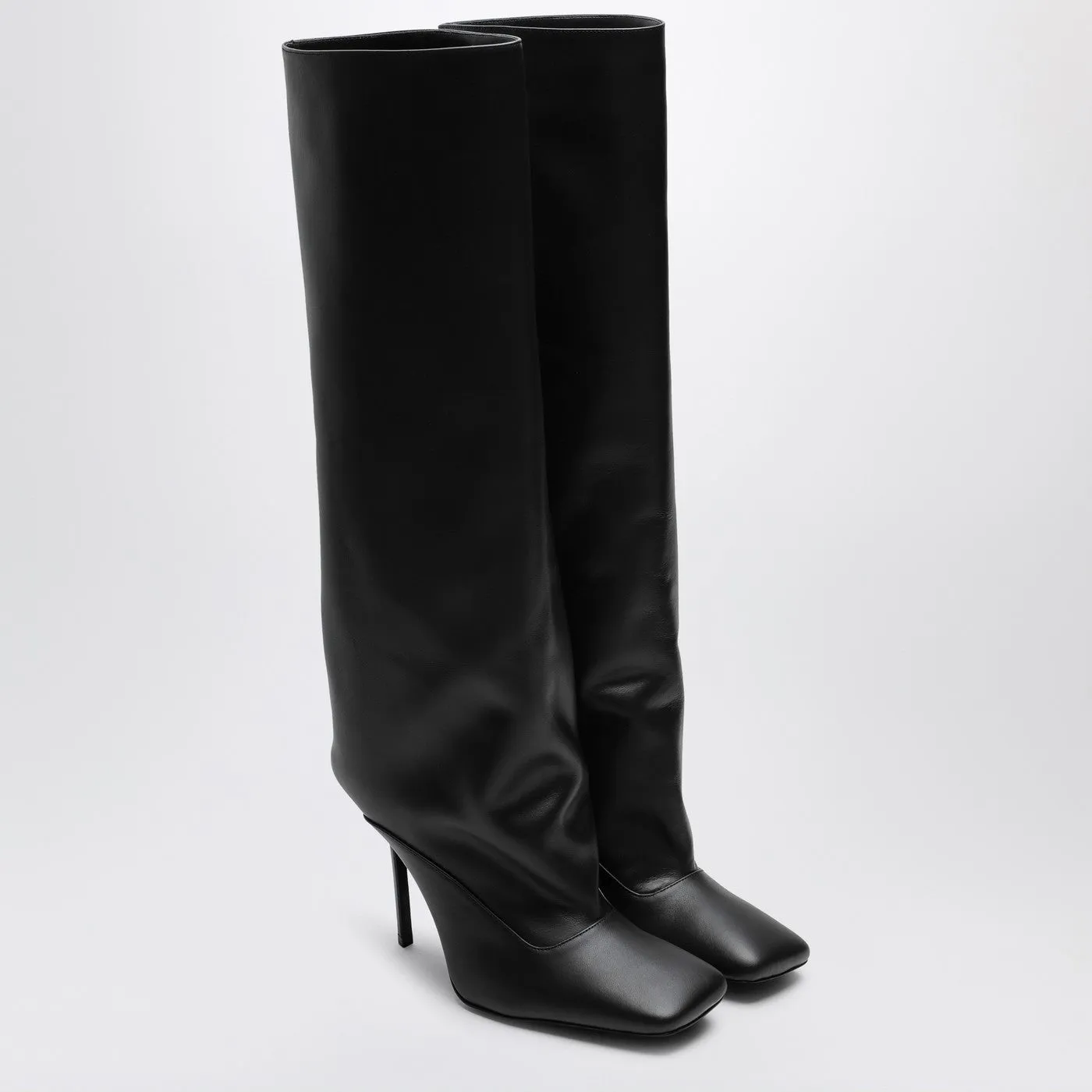 The Attico    The Attico Sienna Black Leather High Boot