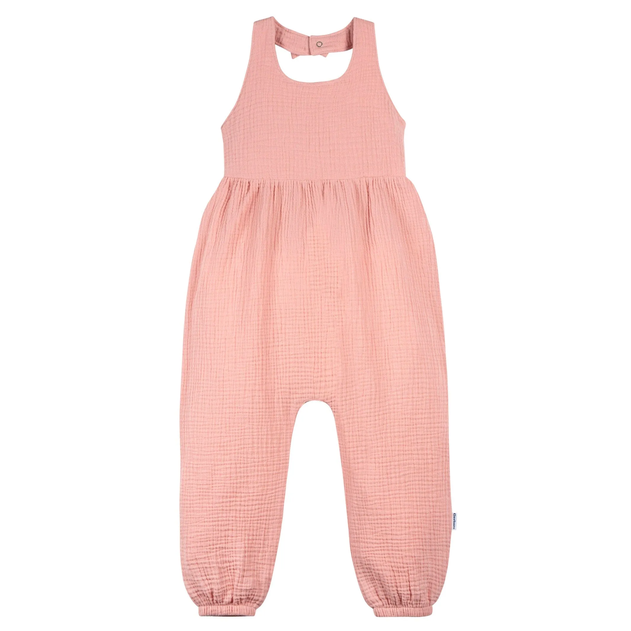 Toddler Girls Rose Pink Halter Romper