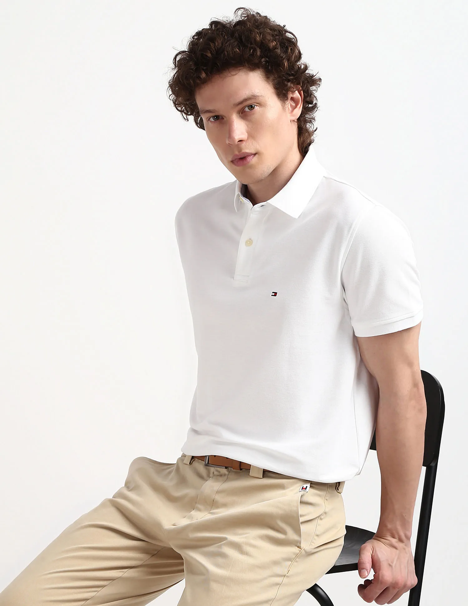 Tommy Hilfiger Solid Cotton Polo Shirt