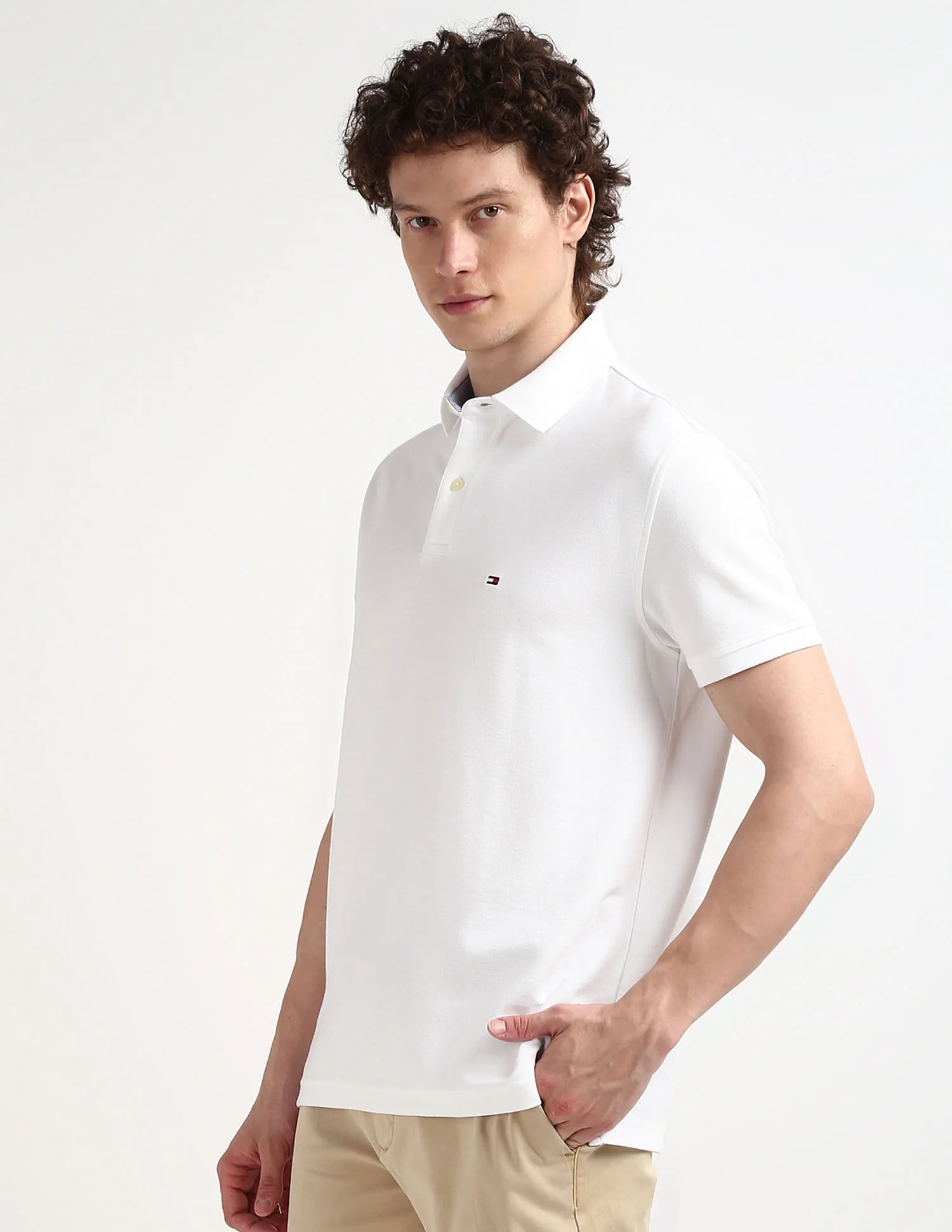 Tommy Hilfiger Solid Cotton Polo Shirt