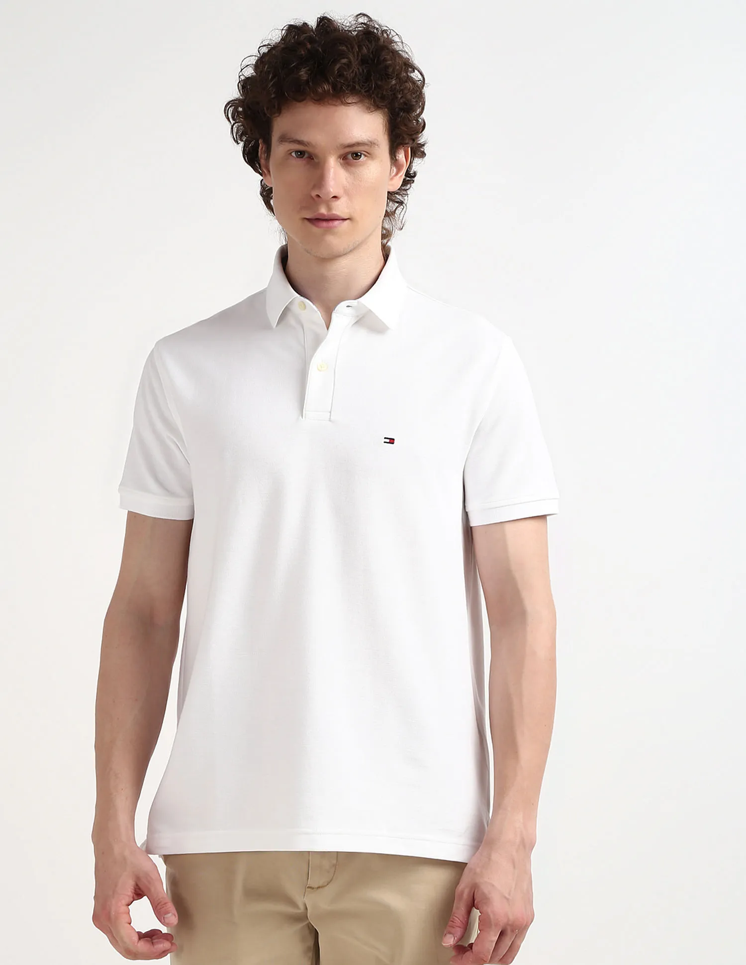 Tommy Hilfiger Solid Cotton Polo Shirt