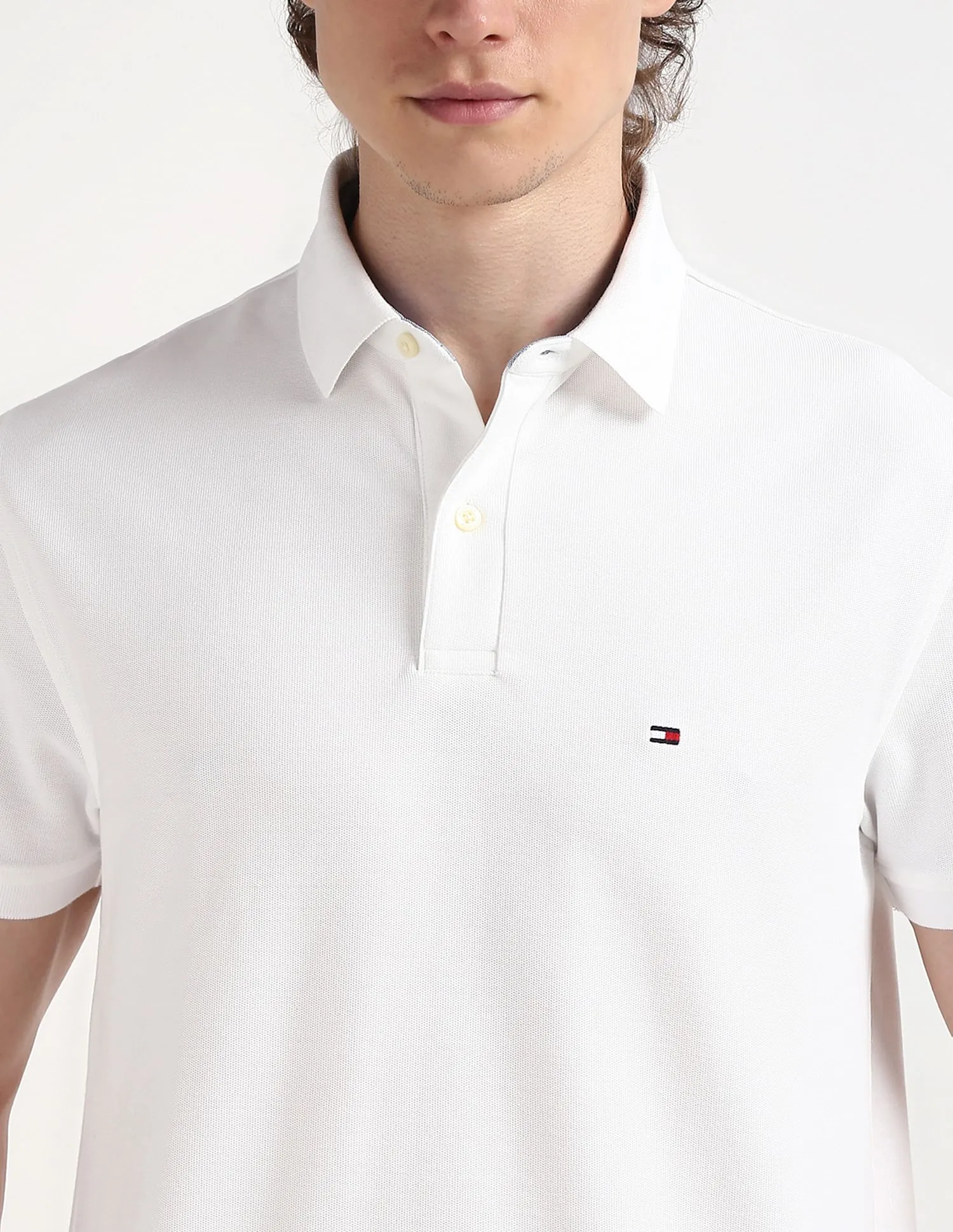 Tommy Hilfiger Solid Cotton Polo Shirt