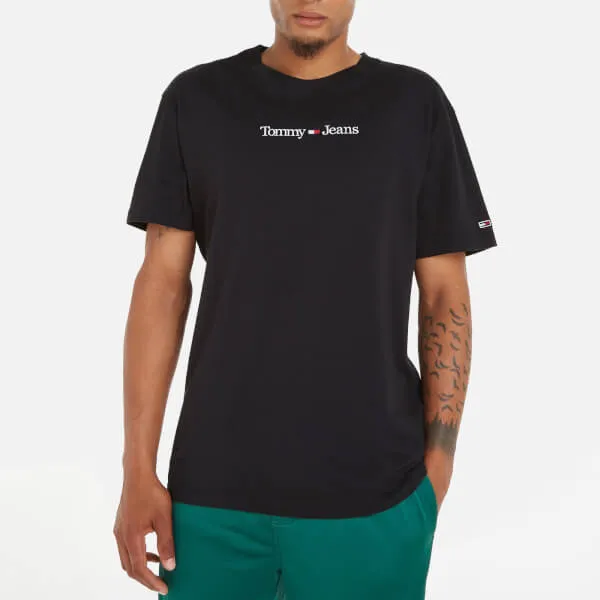 Tommy Jeans Classic Linear Logo-Embroidered Cotton T-Shirt