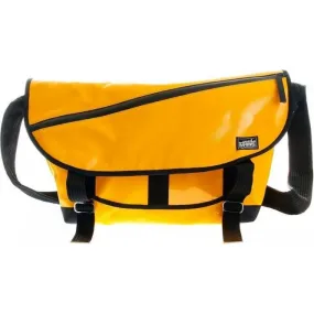 Unisex Large Amber Laminated Canvas Shoulder Cyclist Fashion Bag