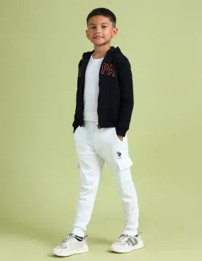 U.S. Polo Assn. Kids Regular Fit Solid Cargo Joggers