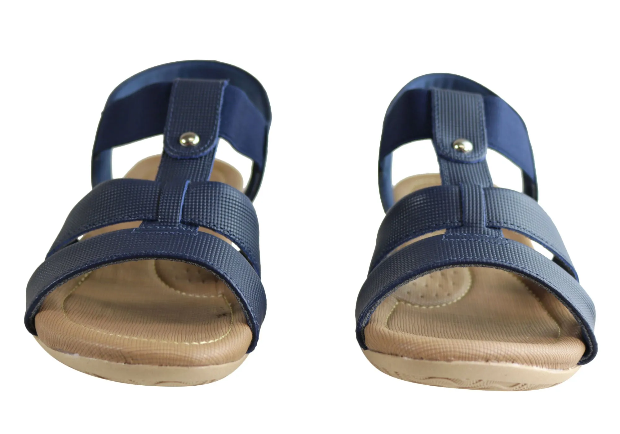 Usaflex Ventura Womens Comfy Cushioned Leather Sandals Made In Brazil