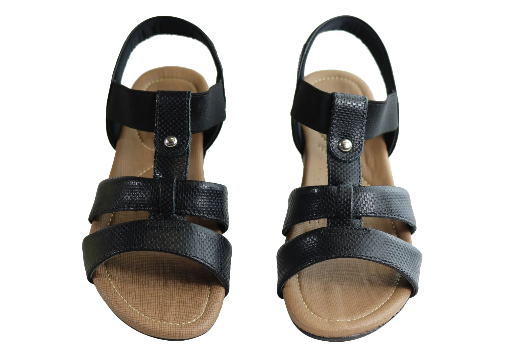 Usaflex Ventura Womens Comfy Cushioned Leather Sandals Made In Brazil