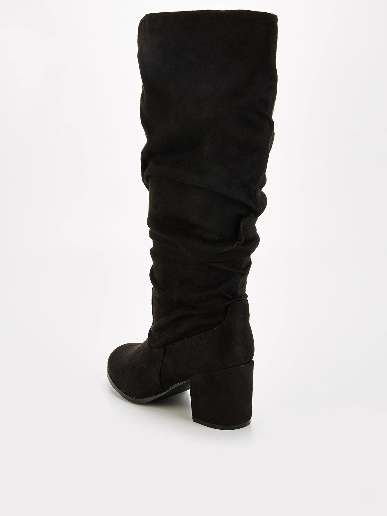 V by Very Wide Fit Knee High Slouch Boot With Wider Fitting Calf - Black