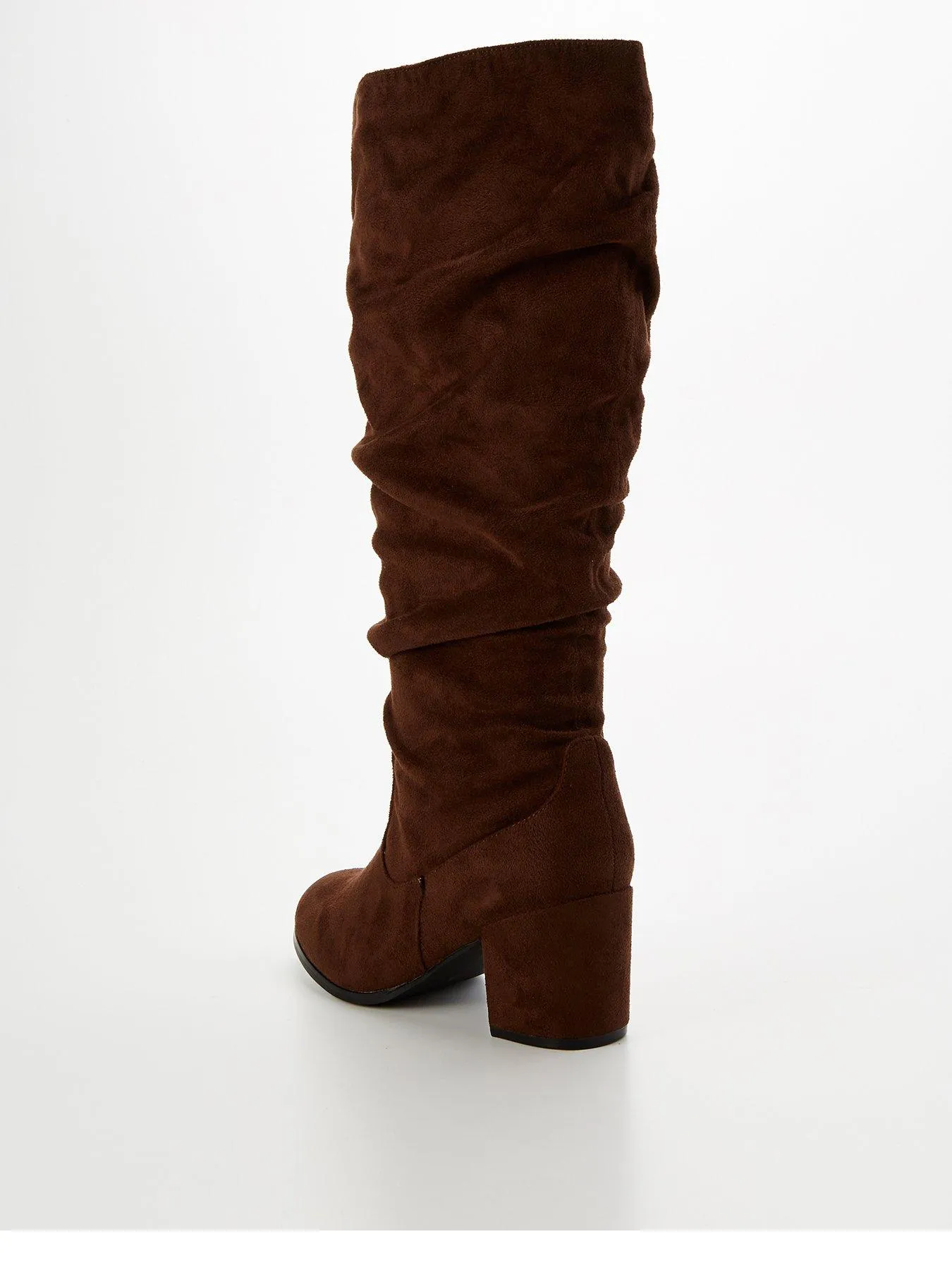 V by Very Wide Fit Knee High Slouch Boot With Wider Fitting Calf - Brown