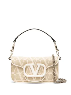 VALENTINO GARAVANI Chic Mini Jacquard Straw Shoulder Bag