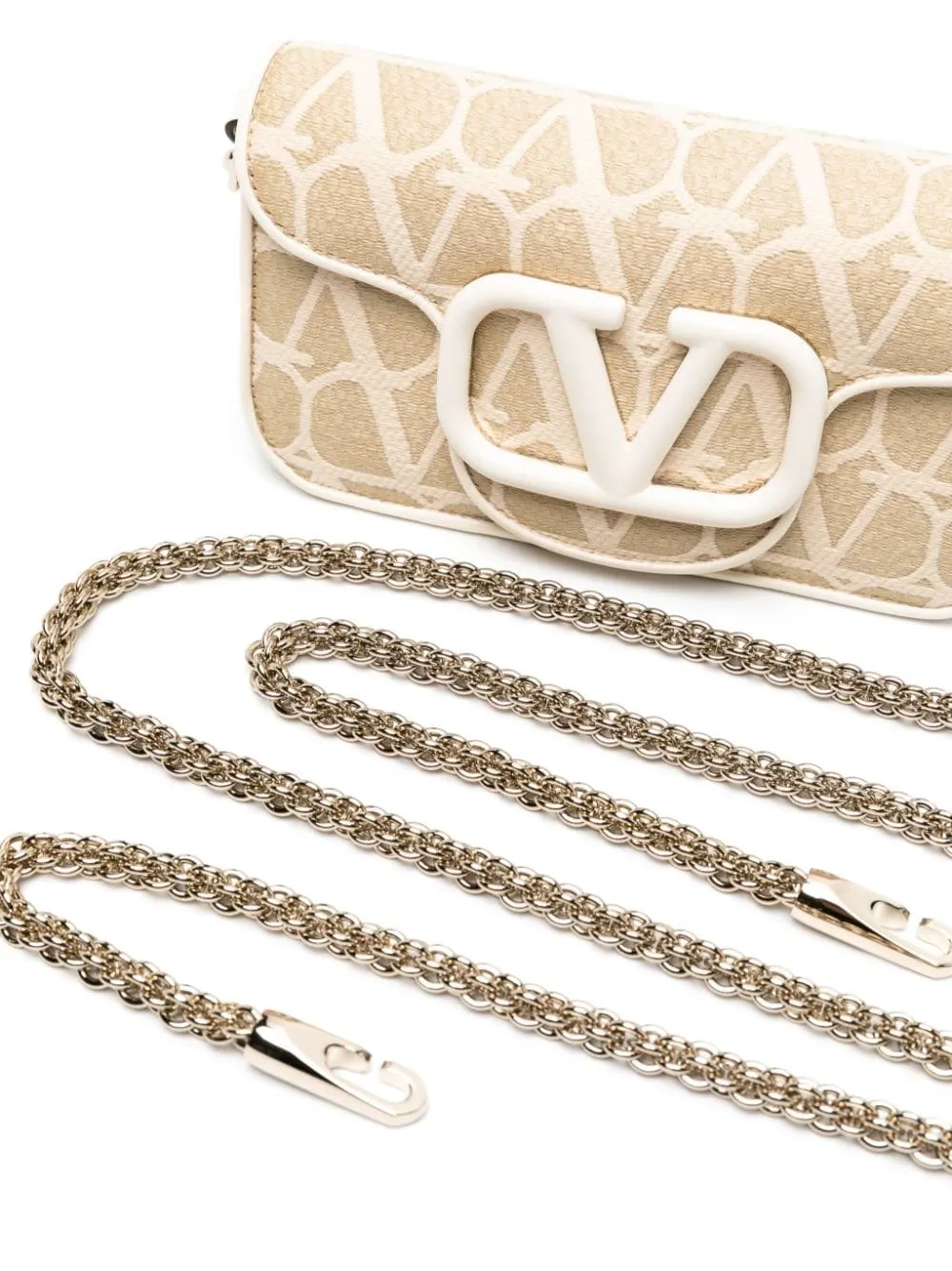 VALENTINO GARAVANI Chic Mini Jacquard Straw Shoulder Bag