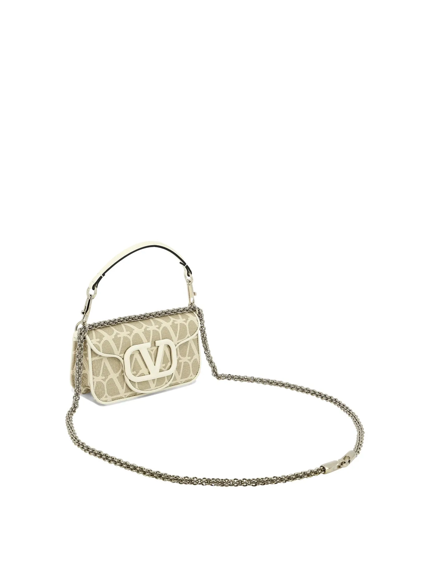 VALENTINO GARAVANI Chic Mini Jacquard Straw Shoulder Bag