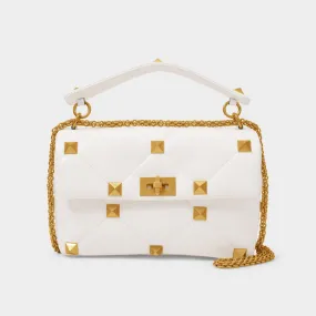 Valentino Garavani  Large Shoulder Bag in White Leather