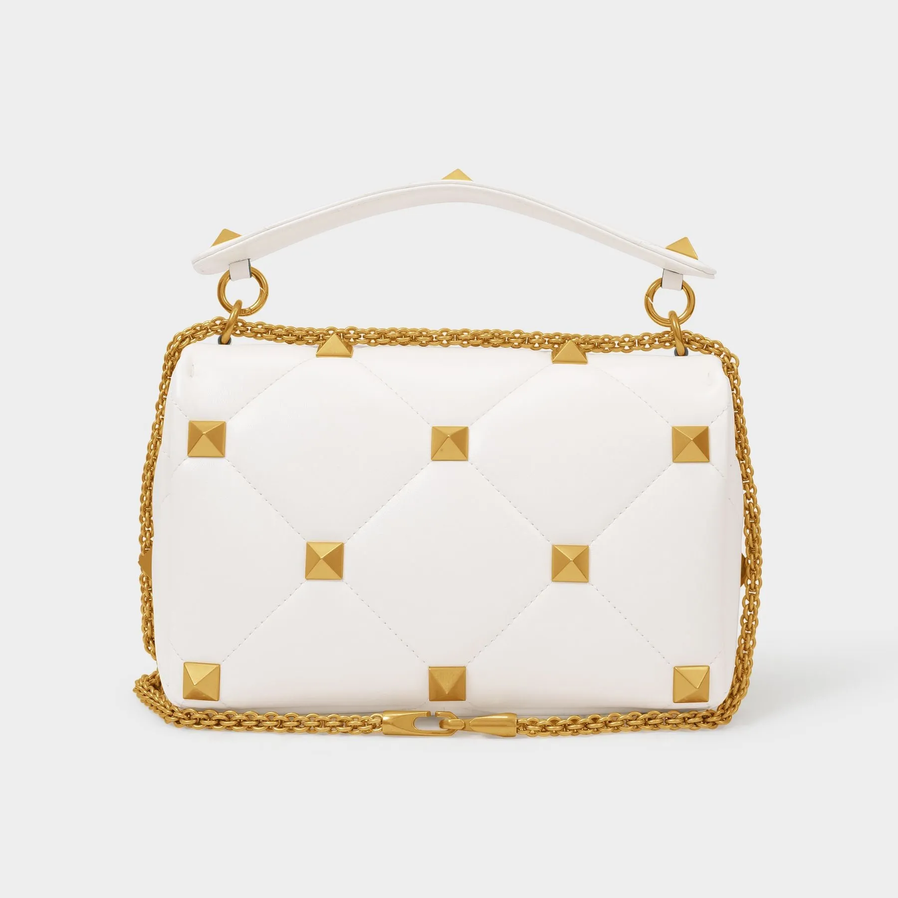 Valentino Garavani  Large Shoulder Bag in White Leather