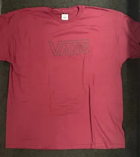 Vans Classic Logo No Fill Maroon T-Shirt