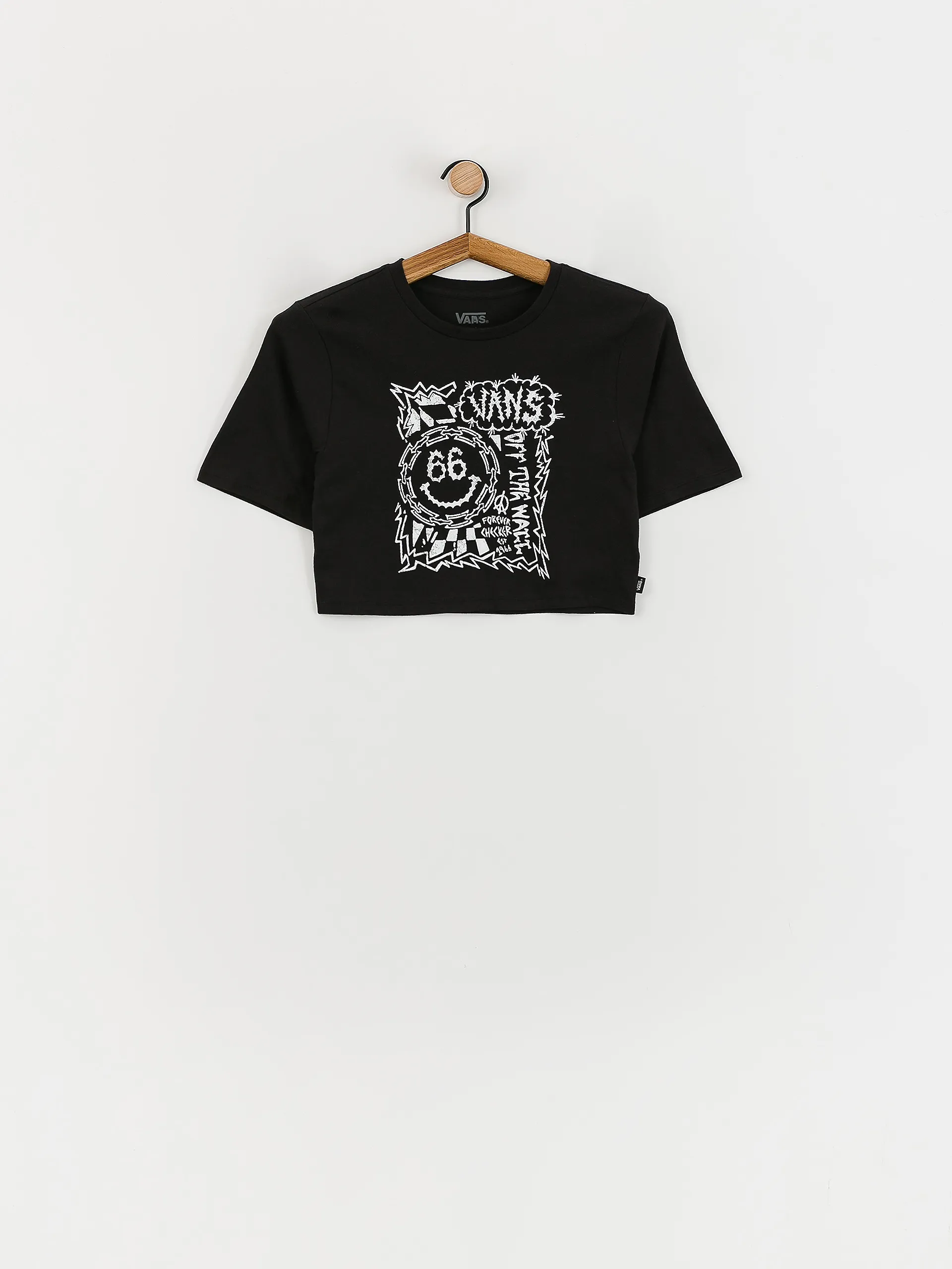 Vans Forever Checker Crew Crop II T-shirt Wmn (black)