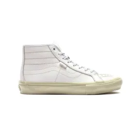 VANS SKATE SK8 HI DECON VINTAGE LEATHER WHITE