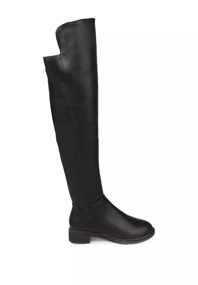 VANSA Comfortable Elastic Over Knee Boot VSW-BK5