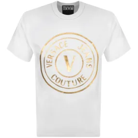 Versace Jeans Couture Foil Logo T Shirt White