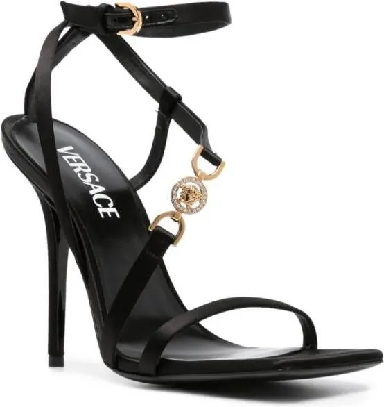 Versace Medusa '95 115mm crystal-embellished sandals Black