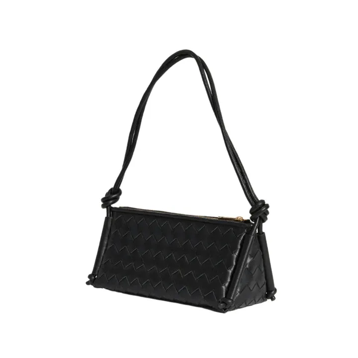 Vestirsi      VESTIRSI - DANIELLA TRIANGULAR WOVEN SHOULDER BAG (BLACK)