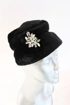 Vintage 60's Hat w/Rhinestones