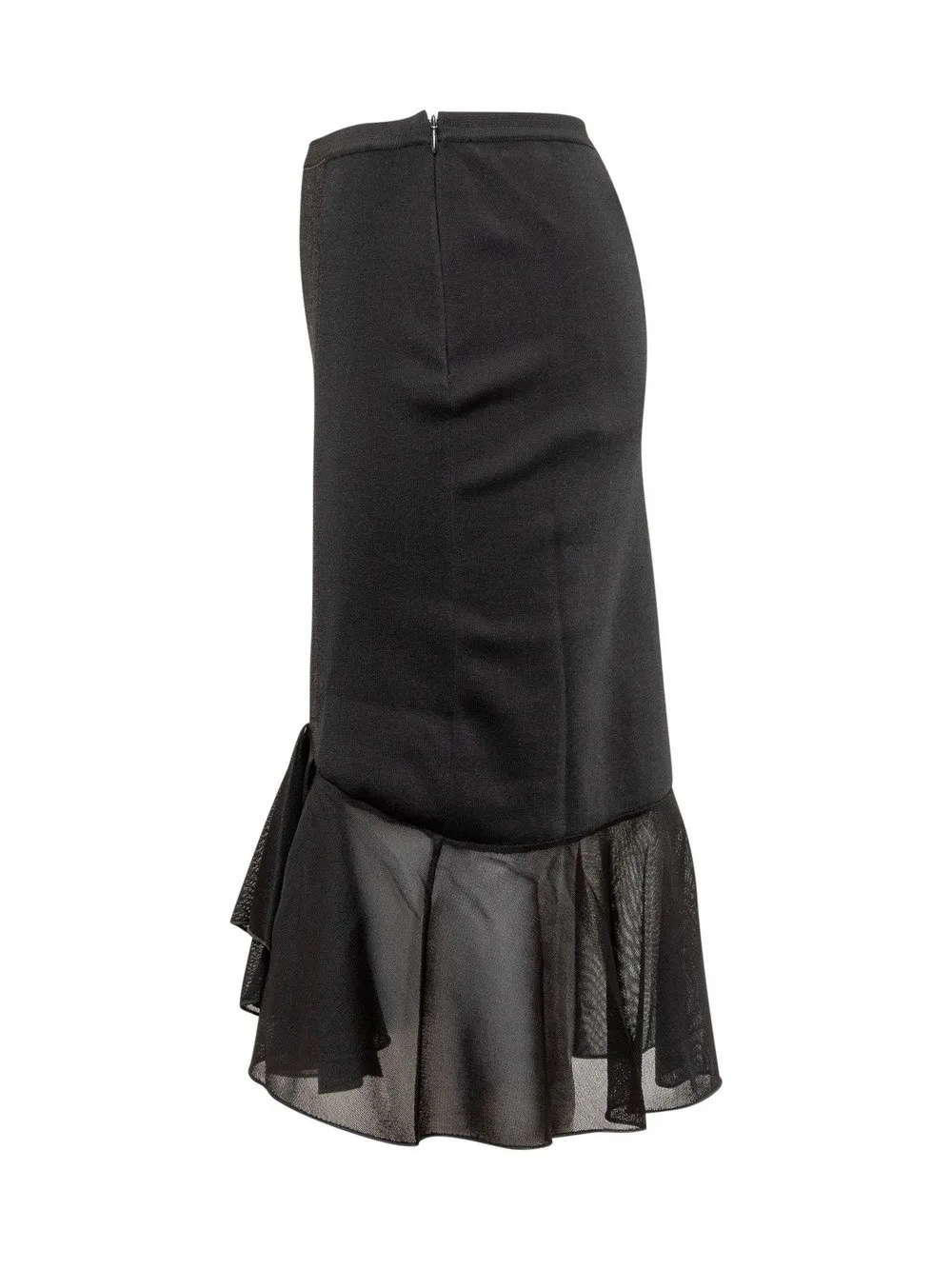 Viscose Skirt with Ruffles