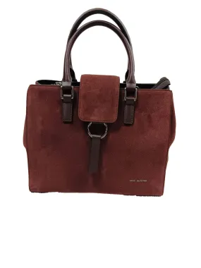 Women's burgundy leather bag + skin gc 502