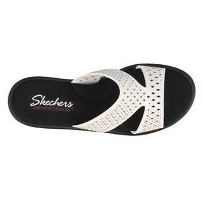 Women's Skechers, Rumbler Wave Ibiza Summer Wedge Sandals 31778-WHT