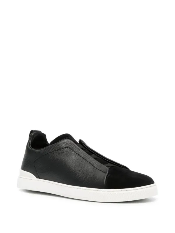 Zegna Triple Stitch Suede Sneakers Black | Luxury and style at your fingertips