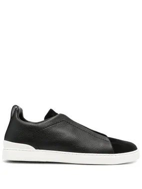 Zegna Triple Stitch Suede Sneakers Black | Luxury and style at your fingertips